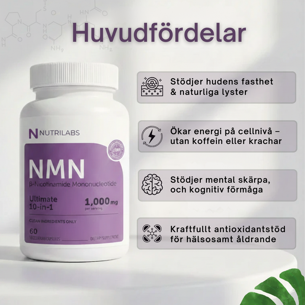NMN 10-i-1 Anti-Aging Komplex (60 kapslar)